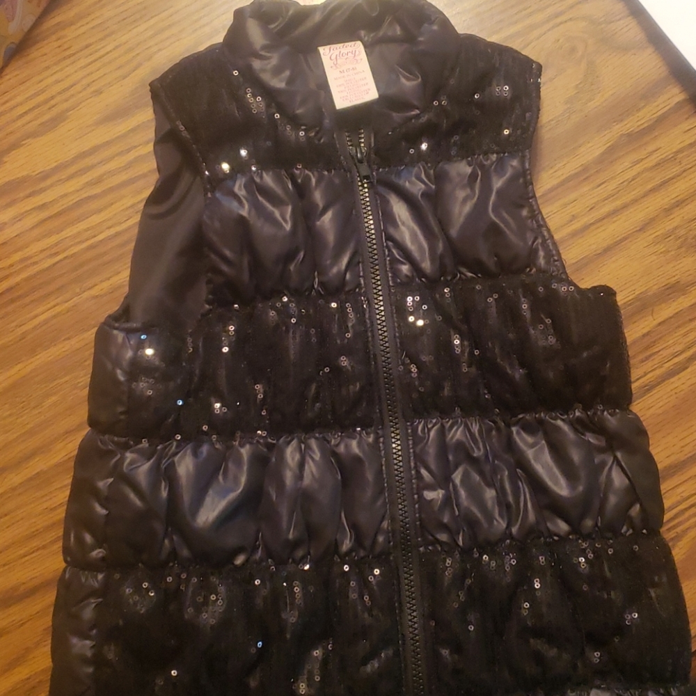Black sequined vest